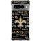 NFL New Orleans Saints Black Blast Google Pixel 7 Pro Clear Case